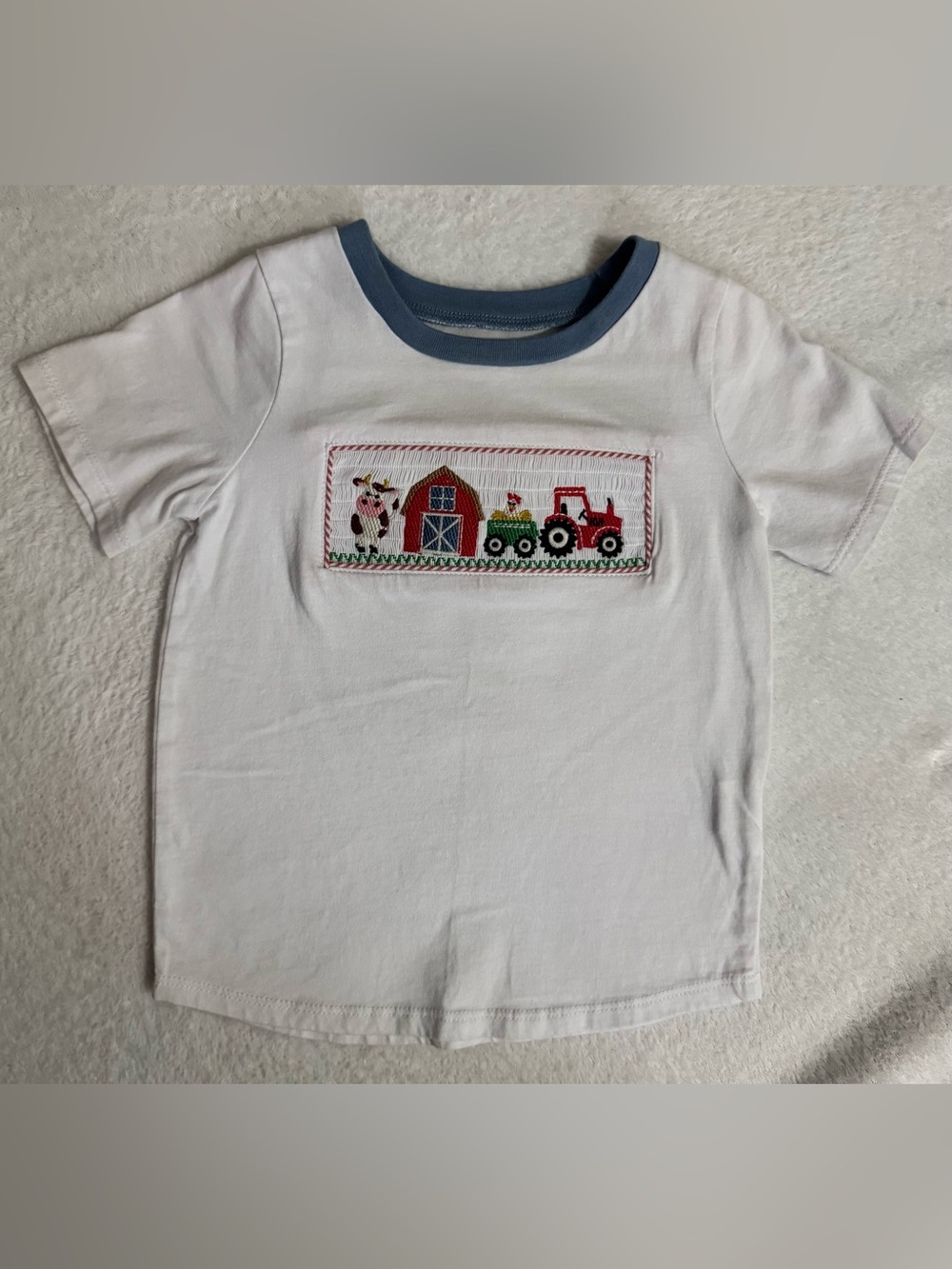 Mud Pie Farm Animal Smocked T-Shirt